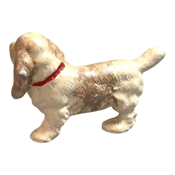 Vintage Cocker Spaniel Dog Figurine Hand Painted Ceramic Statue Puppy 4" READ - Picture 7 of 11